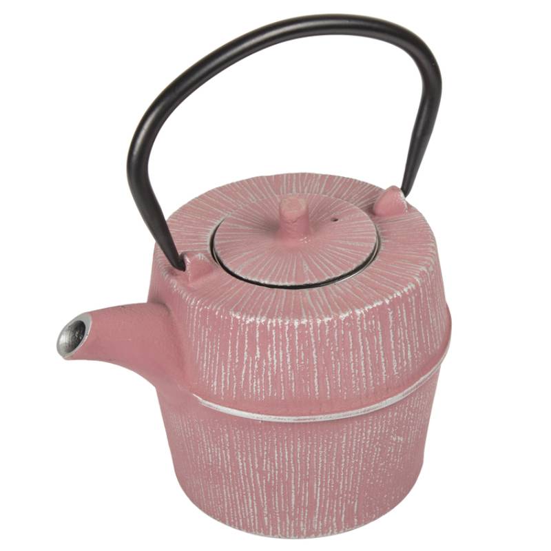 Kyusu 29 Oz Cast Iron Tea Pot in Pink Color