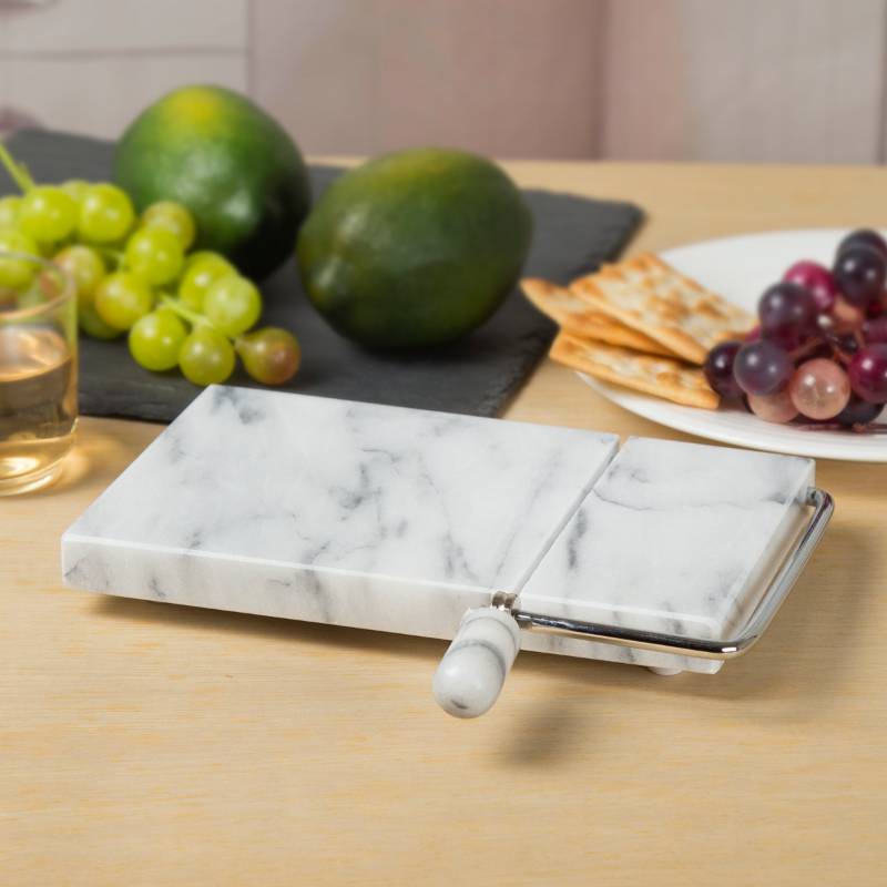 White Marble 5" x 8" Cheese Slicer