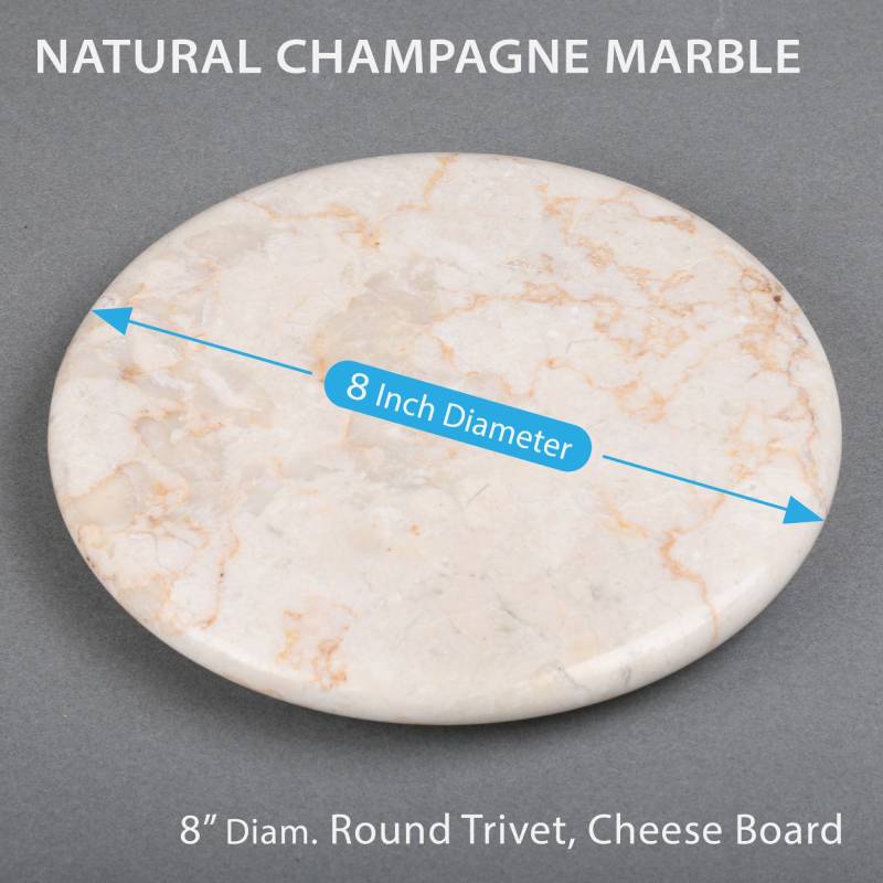Champagne Marble 8" Round Board