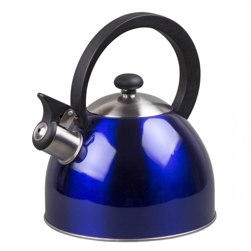 Prelude 2.1 Qt. Stainless Steel Whistling Tea Kettle in Blue Color