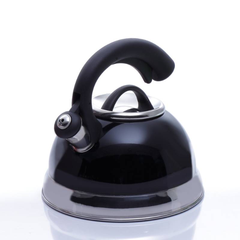 Symphony 2.6 Qt. Stainless Steel Whistling Tea Kettle in Black Color