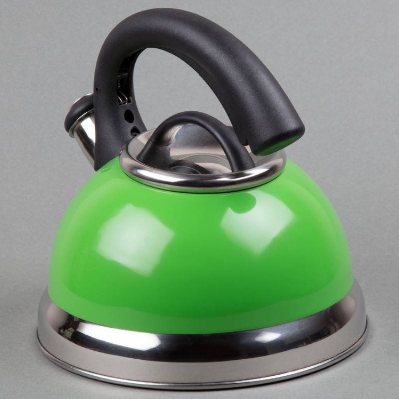 Symphony 2.6 Qt. Stainless Steel Whistling Tea Kettle in Green Color