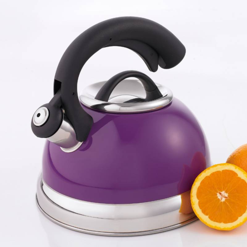 Symphony 2.6 Qt. Stainless Steel Whistling Tea Kettle in Purple Color