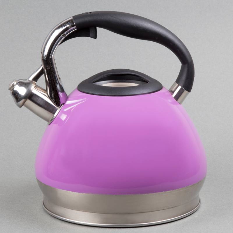 Triumph 3.5 Qt. Stainless Steel Whistling Tea Kettle in Purple Color