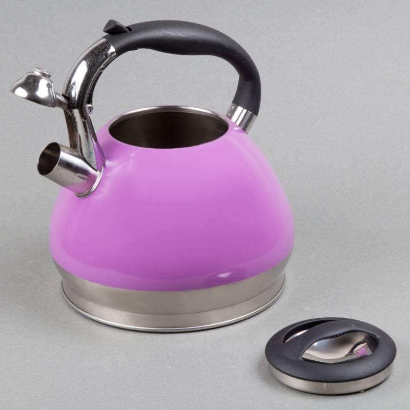 Triumph 3.5 Qt. Stainless Steel Whistling Tea Kettle in Purple Color