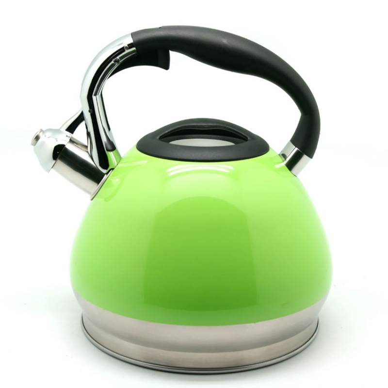 Triumph 3.5 Qt. Stainless Steel Whistling Tea Kettle in Green Color