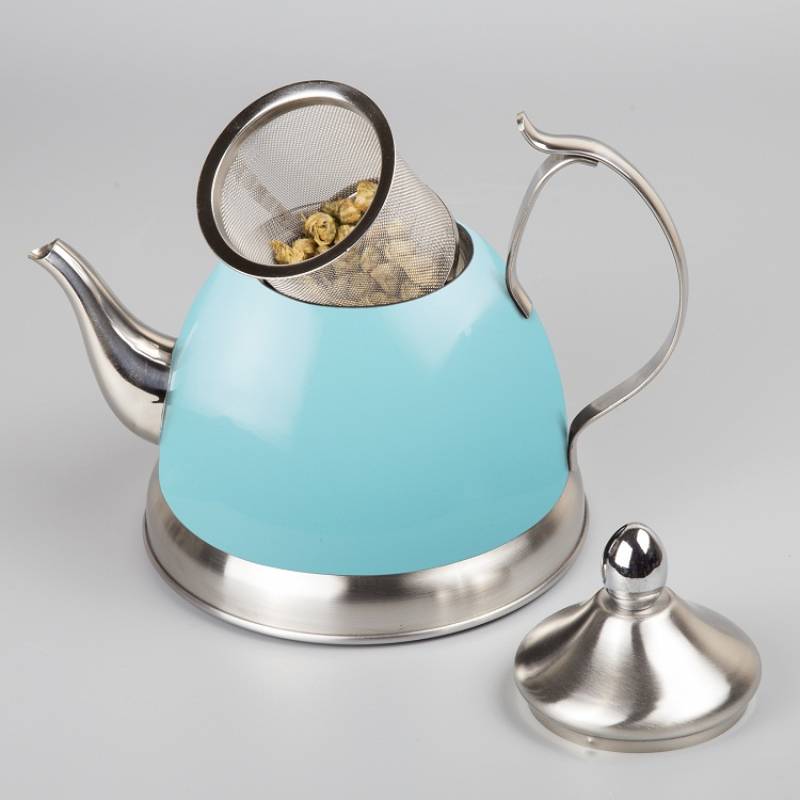 1 Qt. Nobili-Tea Stainless Steel Tea Kettle with Removable Infuser