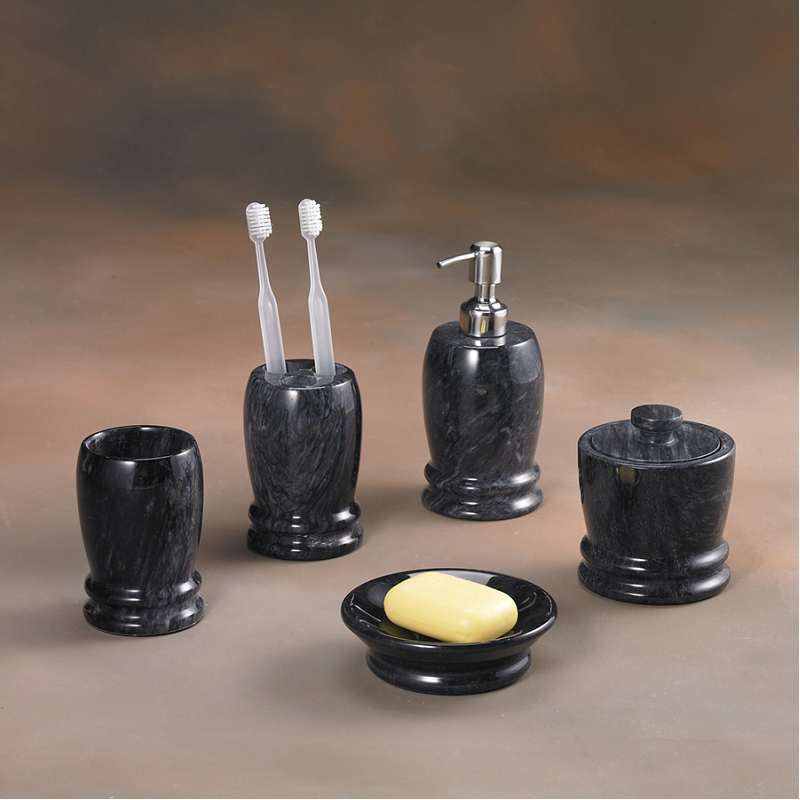 Black Marble Bath Accessories